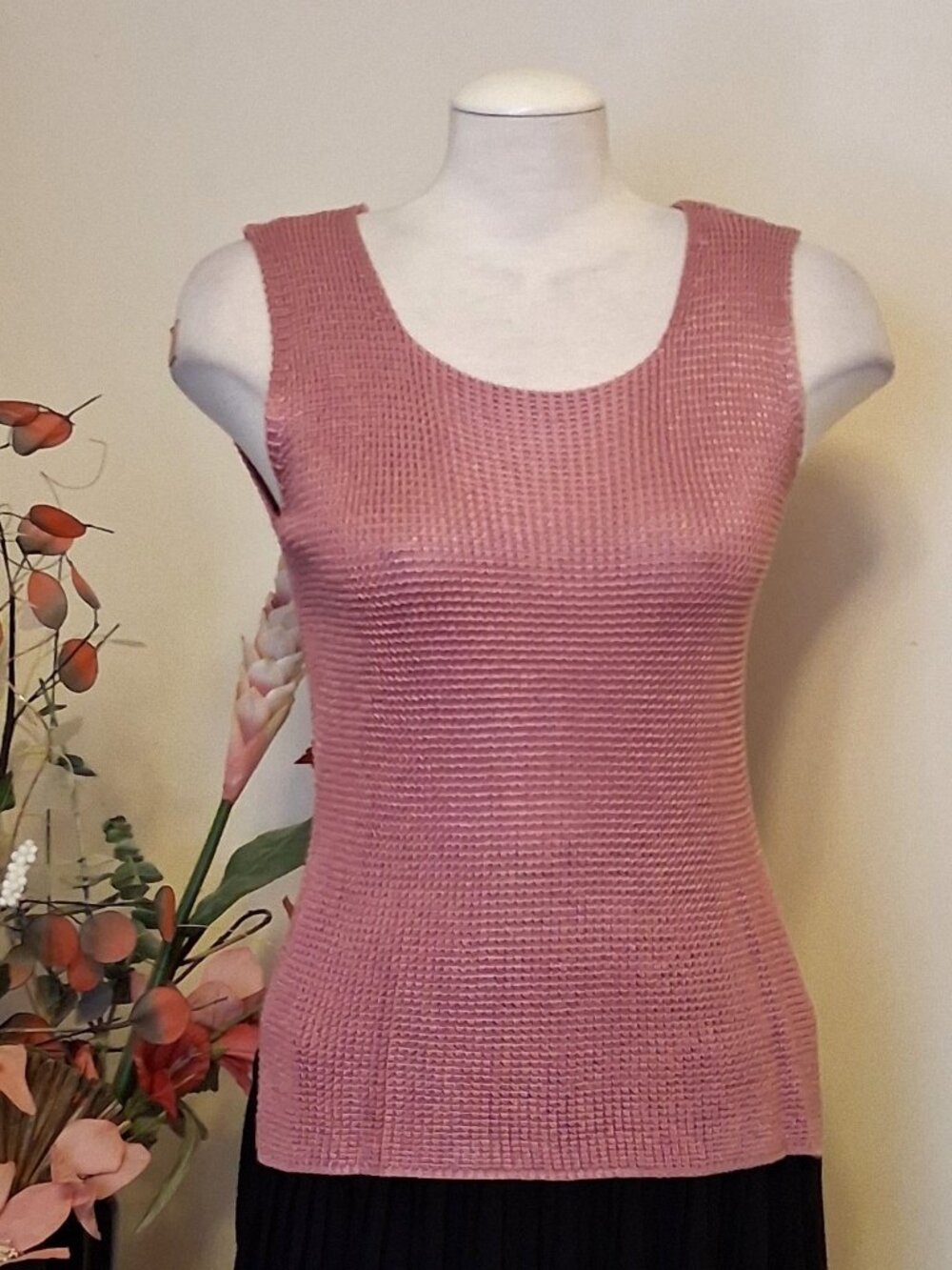 High Quality Spring Knitwear Tank Top Stretchy Pink Camisole 14